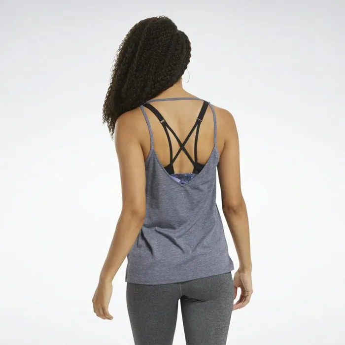 Tank Tops Womens Reebok ACTIVCHILLCOTTON Tank Top Vector Navy