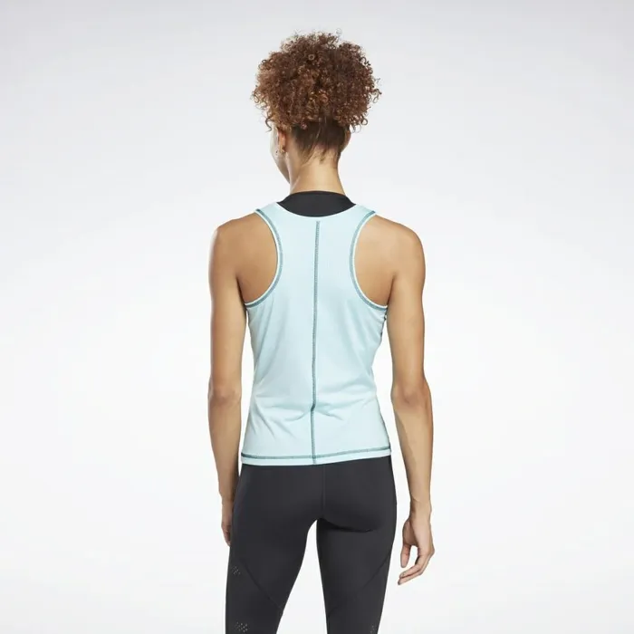 Tank Tops Womens Reebok Workout Ready Mesh Tank Top Digital Glow