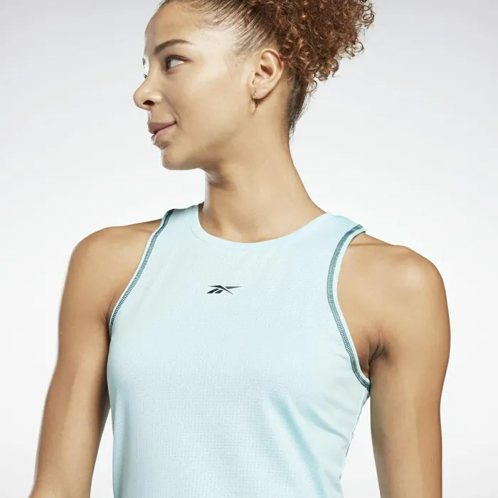 Tank Tops Womens Reebok Workout Ready Mesh Tank Top Digital Glow