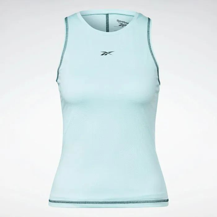 Tank Tops Womens Reebok Workout Ready Mesh Tank Top Digital Glow