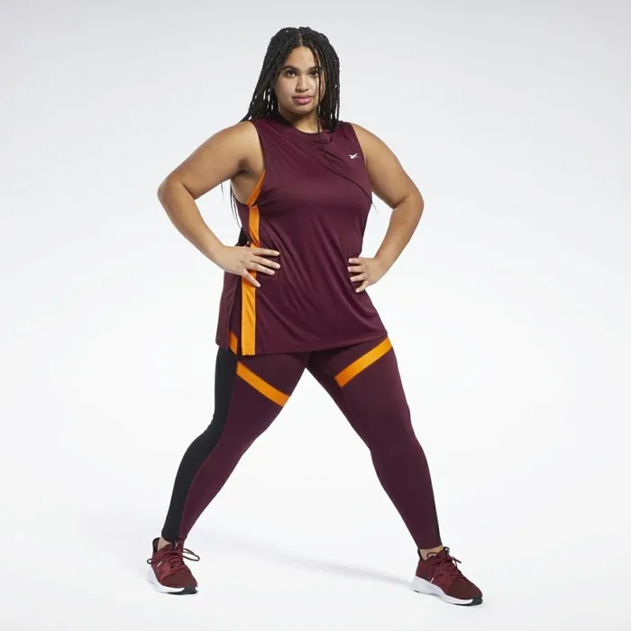 Tank Tops Womens Reebok Workout Ready Mesh Tank Top Maroon