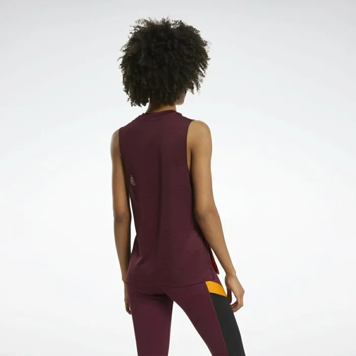Tank Tops Womens Reebok Workout Ready Mesh Tank Top Maroon