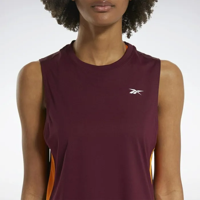 Tank Tops Womens Reebok Workout Ready Mesh Tank Top Maroon