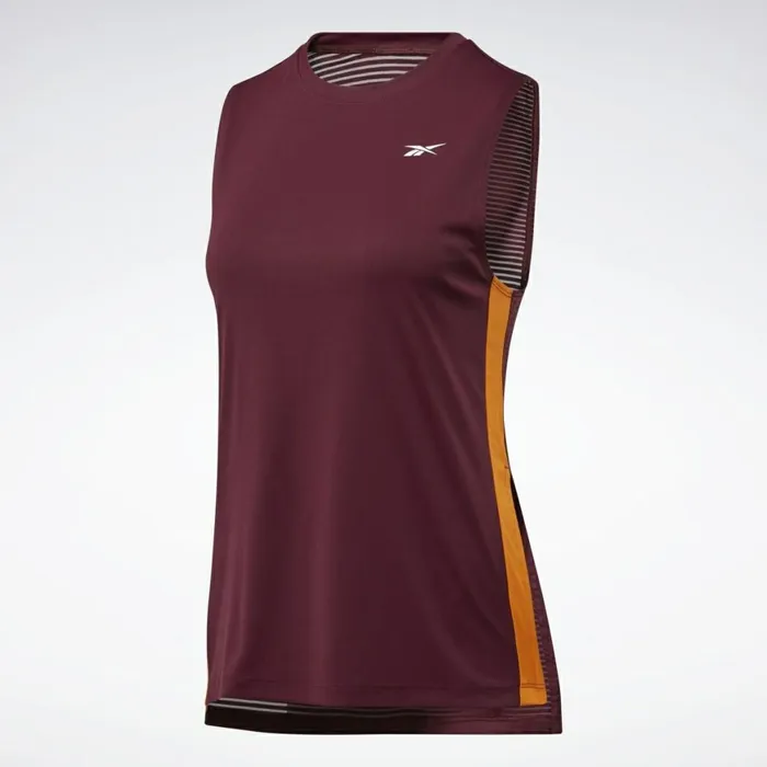 Tank Tops Womens Reebok Workout Ready Mesh Tank Top Maroon