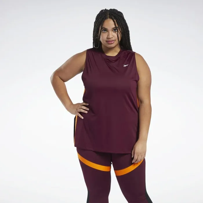 Tank Tops Womens Reebok Workout Ready Mesh Tank Top Maroon