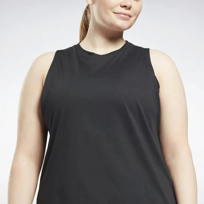Tank Tops Womens Reebok Workout Ready MYT Muscle Tank Top Plus Size Black