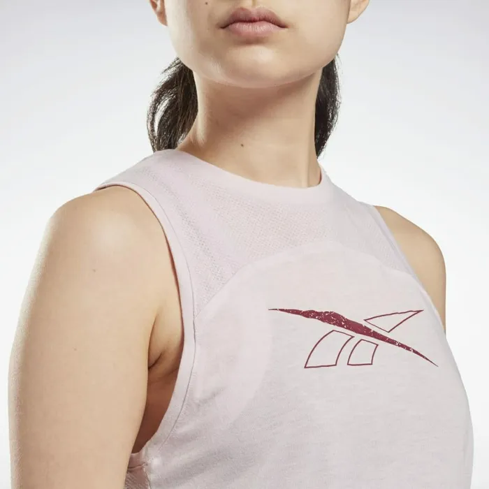 Tank Tops Womens Reebok Workout Ready Supremium Tank Top Frost Berry