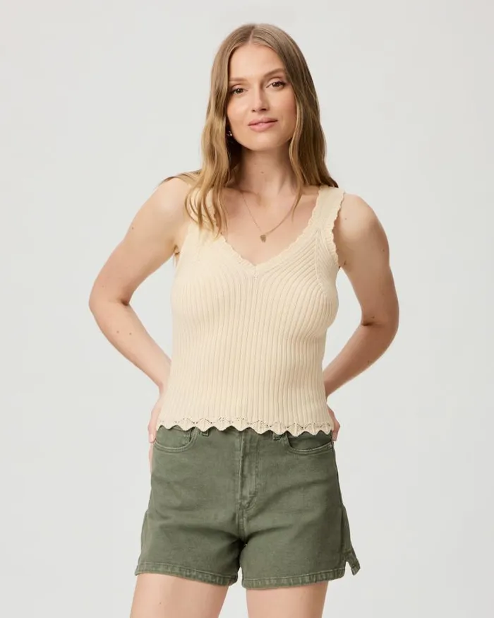 Tees and Tanks Women PAIGE Buona Tank 8211 Ecru