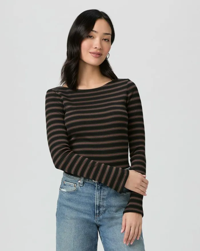 Tees and Tanks Women PAIGE Lucina Top 8211 Black Multi