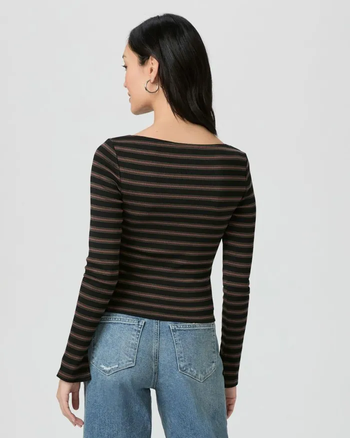 Tees and Tanks Women PAIGE Lucina Top 8211 Black Multi Tees and Tanks Women PAIGE Lucina Top 8211 Black Multi