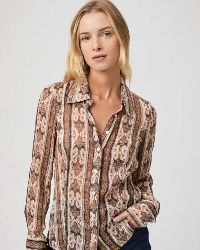 Tops and Blouses Women PAIGE Desano Shirt 8211 Buttercream Multi