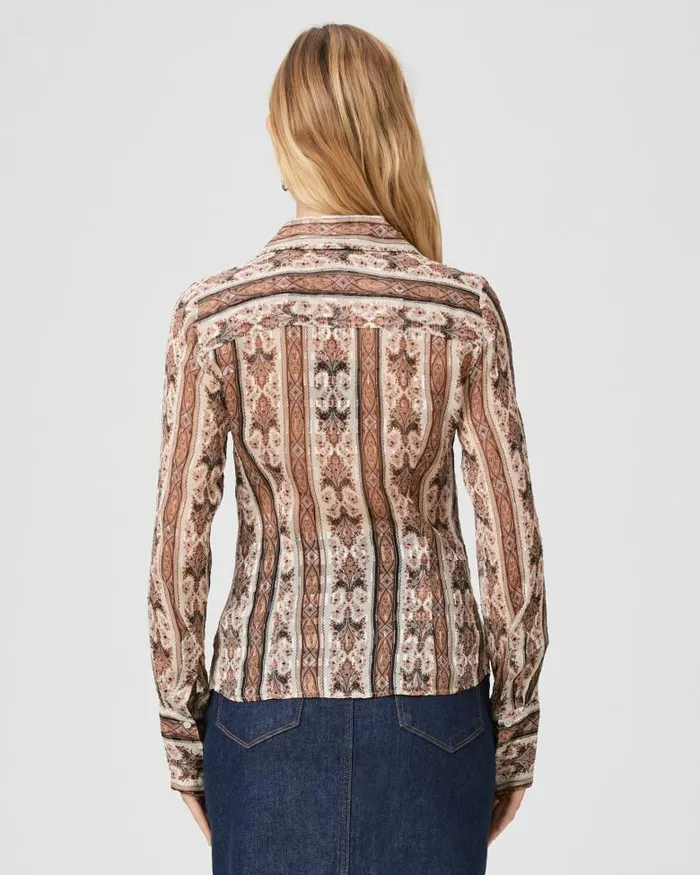 Tops and Blouses Women PAIGE Desano Shirt 8211 Buttercream Multi Tops and Blouses Women PAIGE Desano Shirt 8211 Buttercream Multi