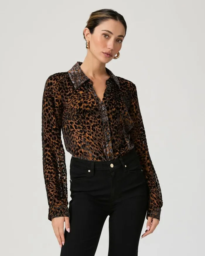 Tops and Blouses Women PAIGE Desano Shirt 8211 Landslide Multi Velvet