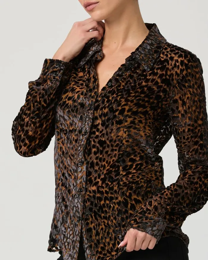Tops and Blouses Women PAIGE Desano Shirt 8211 Landslide Multi Velvet