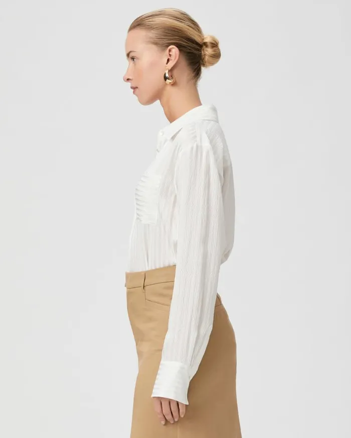 Tops and Blouses Women PAIGE Kelyn Shirt 8211 White Silk Tops and Blouses Women PAIGE Kelyn Shirt 8211 White Silk