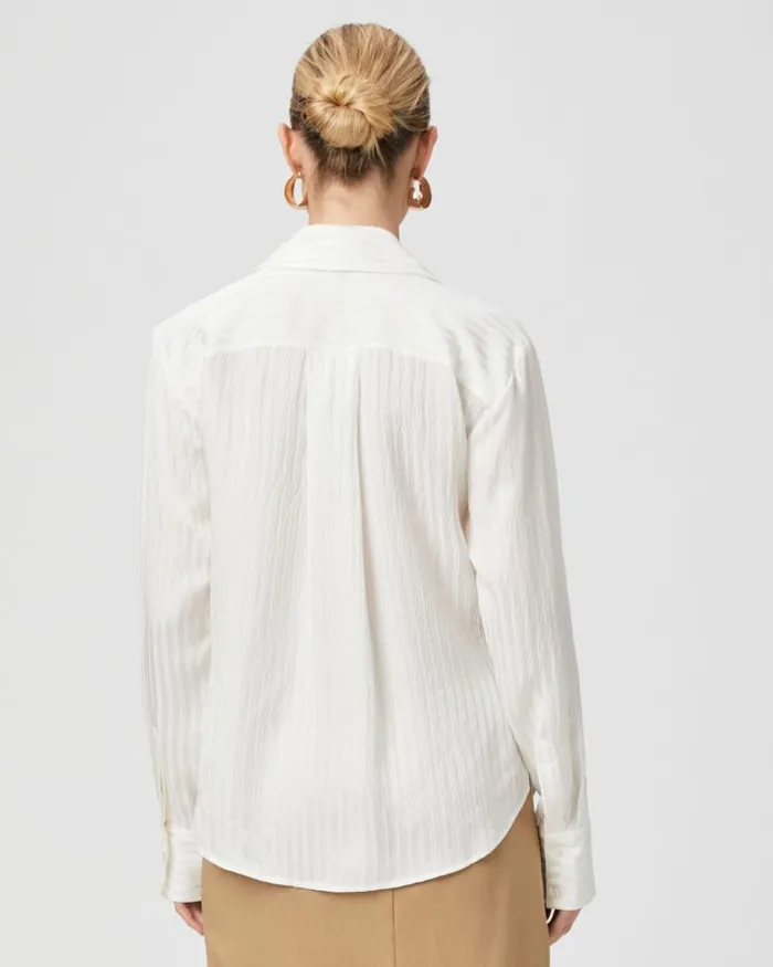 Tops and Blouses Women PAIGE Kelyn Shirt 8211 White Silk Tops and Blouses Women PAIGE Kelyn Shirt 8211 White Silk