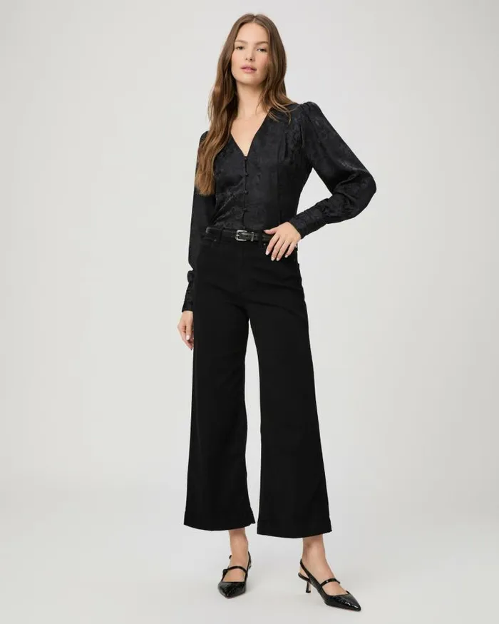Tops and Blouses Women PAIGE Marielle Top 8211 Black Silk Tops and Blouses Women PAIGE Marielle Top 8211 Black Silk