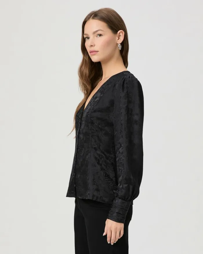 Tops and Blouses Women PAIGE Marielle Top 8211 Black Silk Tops and Blouses Women PAIGE Marielle Top 8211 Black Silk