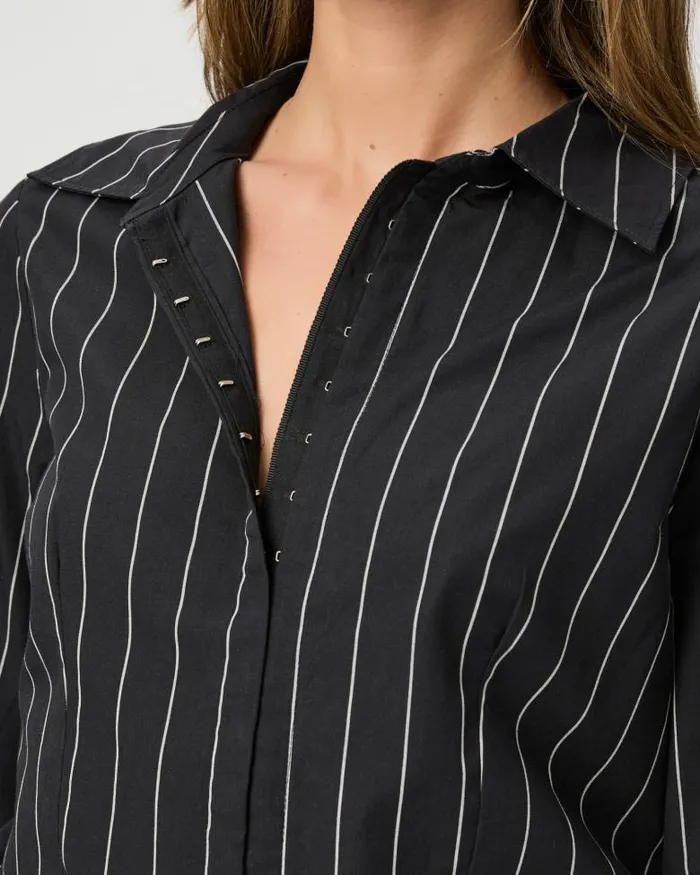 Tops and Blouses Women PAIGE Rosaly Shirt 8211 BlackButtercream Tops and Blouses Women PAIGE Rosaly Shirt 8211 BlackButtercream