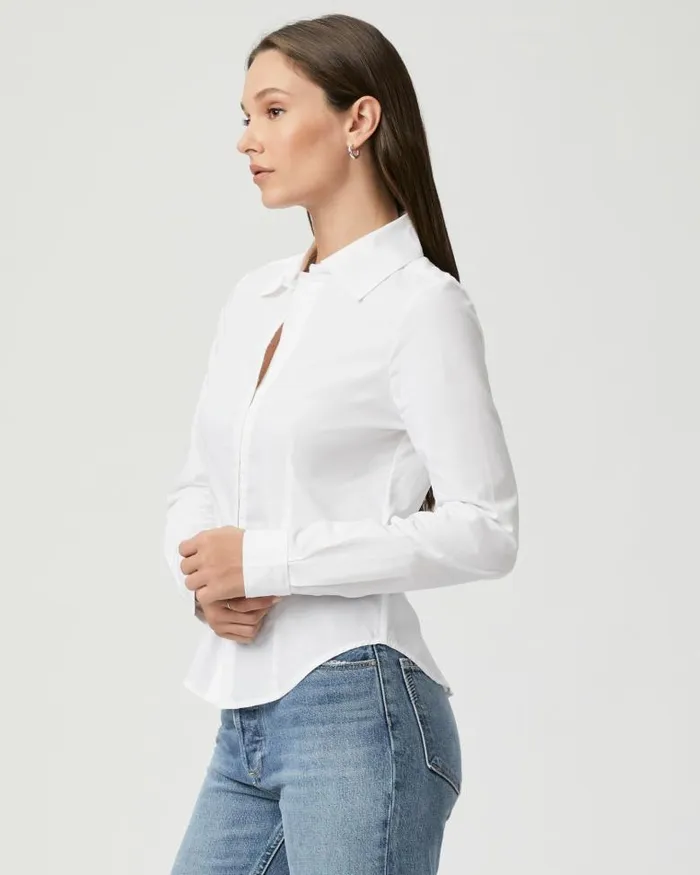 Tops and Blouses Women PAIGE Rosaly Shirt 8211 White Tops and Blouses Women PAIGE Rosaly Shirt 8211 White