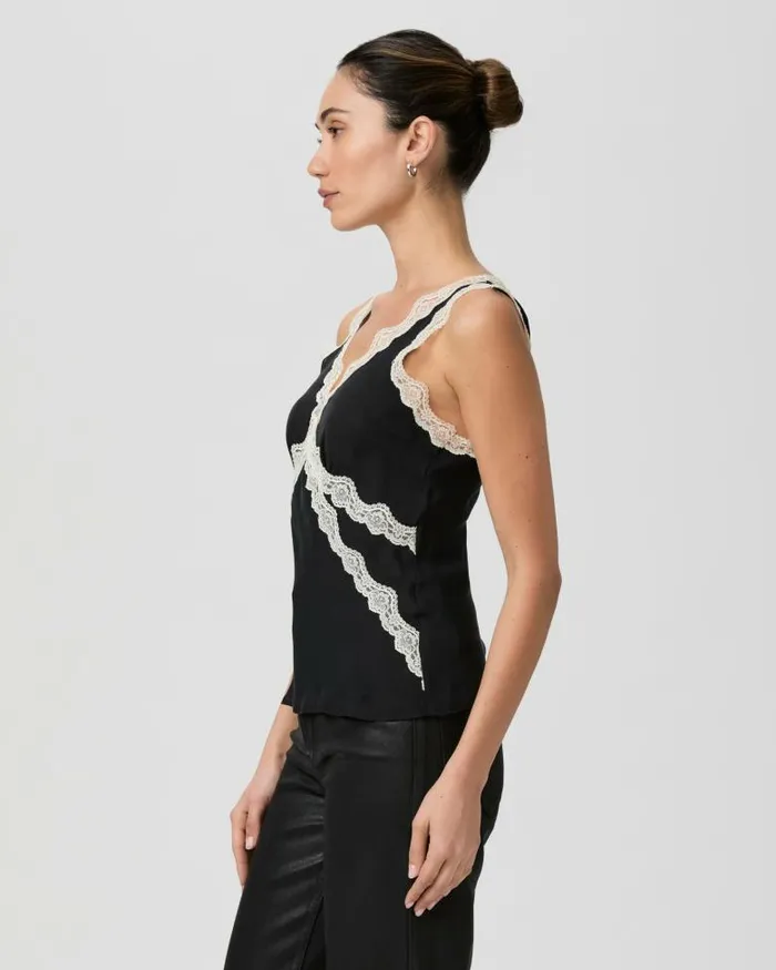 Tops and Blouses Women PAIGE Terezia Top 8211 Black Silk Tops and Blouses Women PAIGE Terezia Top 8211 Black Silk