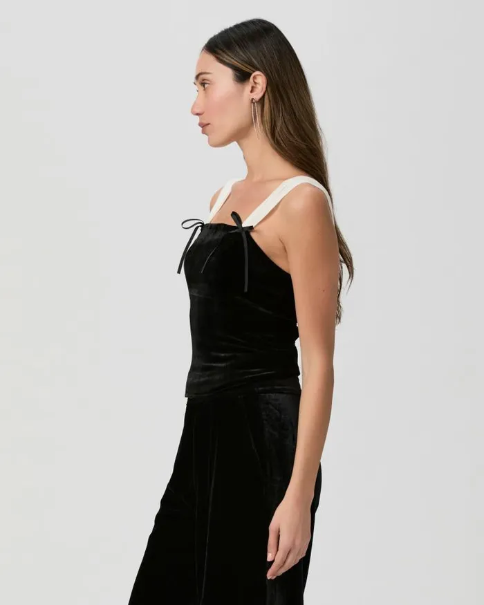 Tops and Blouses Women PAIGE Tuli Top 8211 BlackWhite Velvet Tops and Blouses Women PAIGE Tuli Top 8211 BlackWhite Velvet