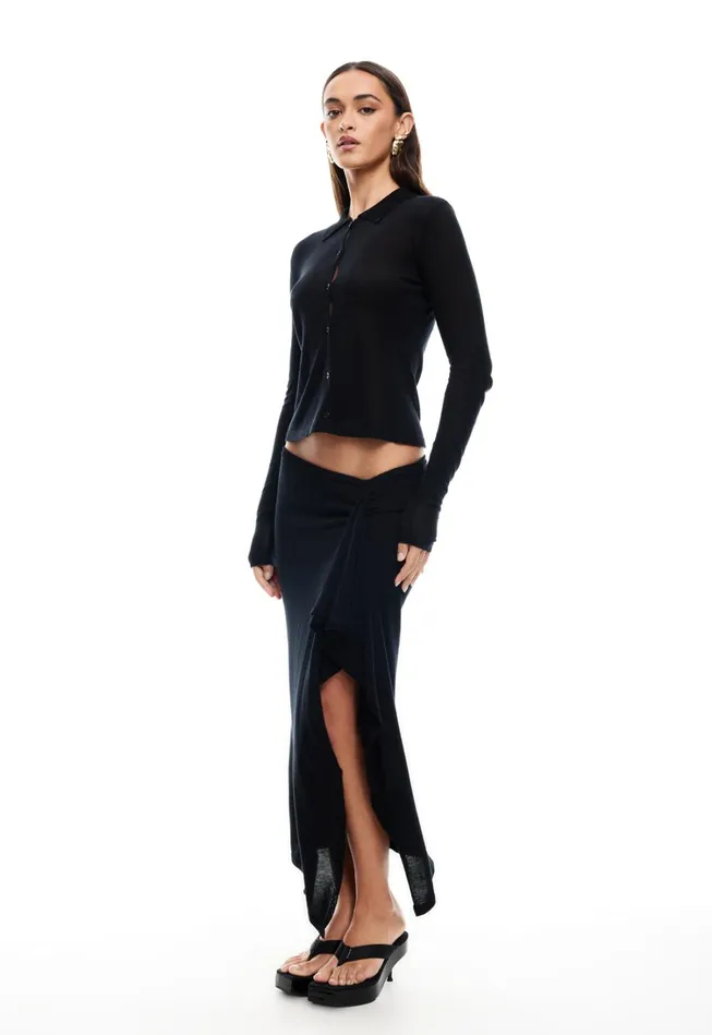 Tops Women Lioness Fashion BANKS LONG SLEEVE TOP Onyx Tops Women Lioness Fashion BANKS LONG SLEEVE TOP Onyx