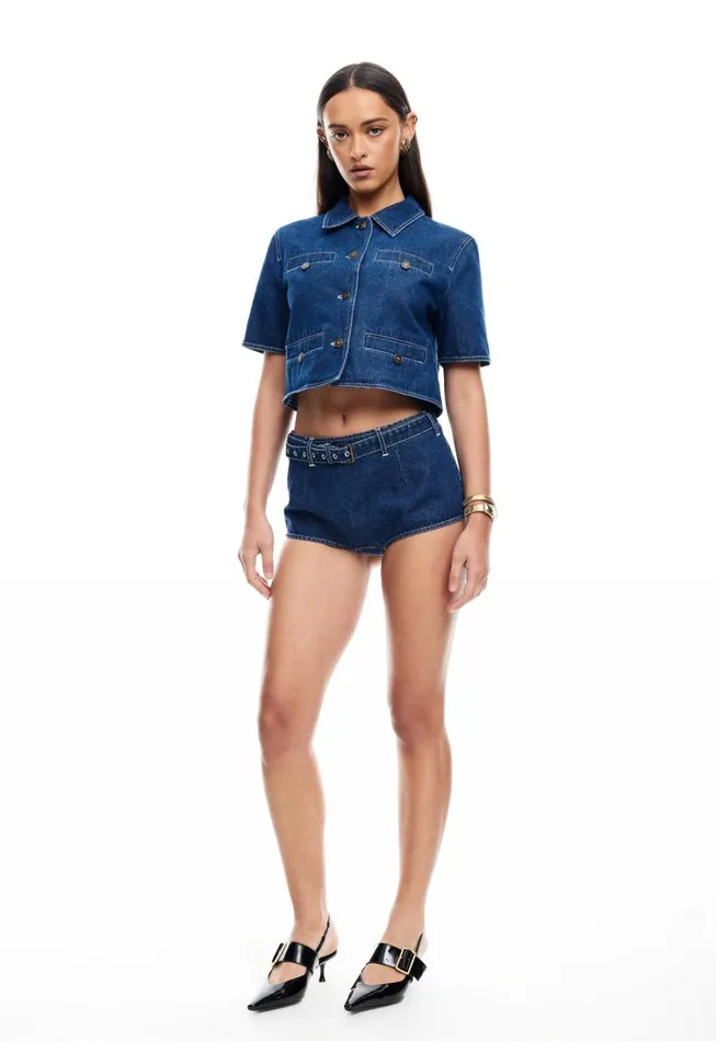 Tops Women Lioness Fashion HALSTON DENIM TOP Blue Denim