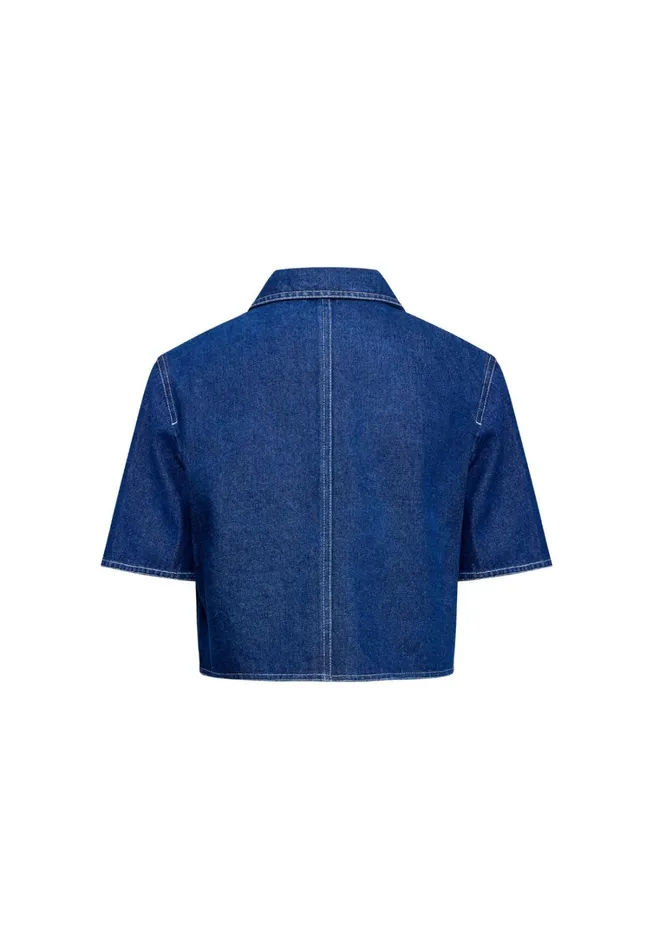 Tops Women Lioness Fashion HALSTON DENIM TOP Blue Denim Tops Women Lioness Fashion HALSTON DENIM TOP Blue Denim