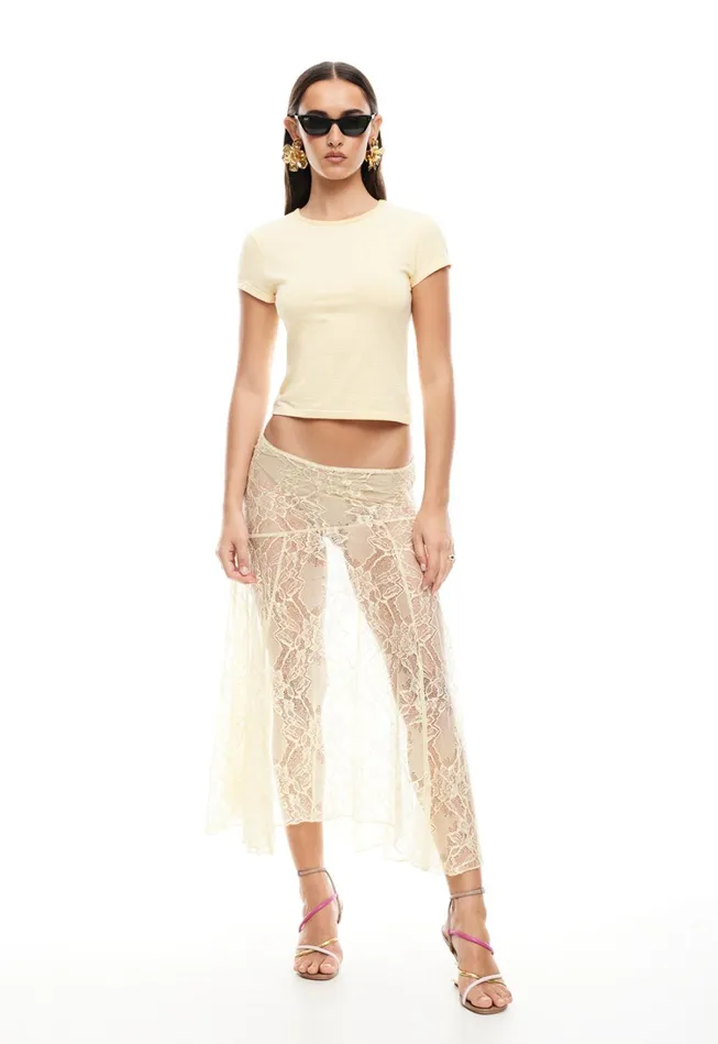 Tops Women Lioness Fashion IN BLOOM TEE Butter Stripe