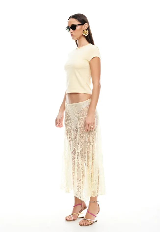 Tops Women Lioness Fashion IN BLOOM TEE Butter Stripe