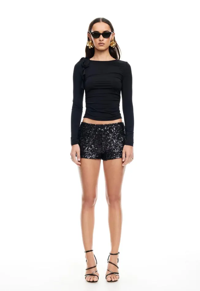 Tops Women Lioness Fashion RENDEZVOUS LONG SLEEVE TOP Onyx Tops Women Lioness Fashion RENDEZVOUS LONG SLEEVE TOP Onyx