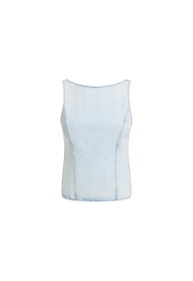 Tops Women Lioness Fashion RIDER BACKLESS TOP Light Denim Tops Women Lioness Fashion RIDER BACKLESS TOP Light Denim