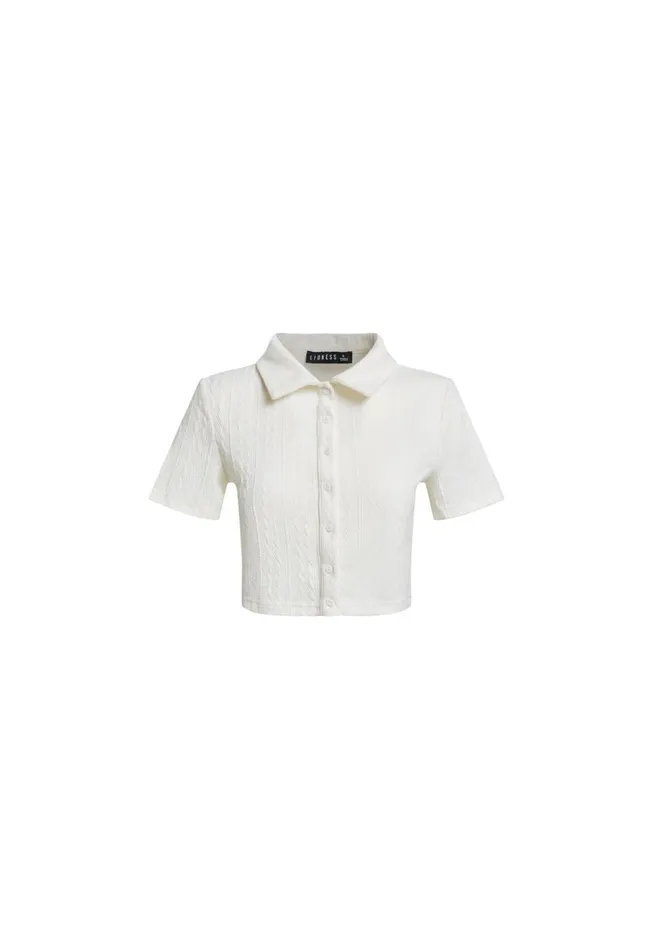 Tops Women Lioness Fashion WOLFGANG SHORT SLEEVE Ivory Tops Women Lioness Fashion WOLFGANG SHORT SLEEVE Ivory