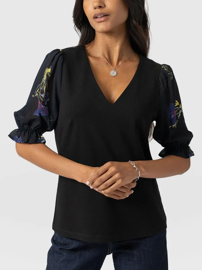 Tori Puff Sleeve Top 8211 Blue Lily Gardens Blue Lily Gardens Women Saint And Sofia TShirts and Tanks