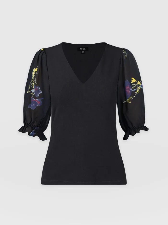 Tori Puff Sleeve Top 8211 Blue Lily Gardens Blue Lily Gardens Women Saint And Sofia TShirts and Tanks