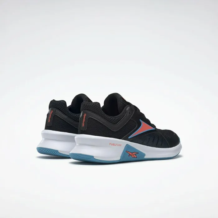 Training Shoes Womens Reebok Advanced Trainette Shoes Black Radiant Aqua Orange Flare