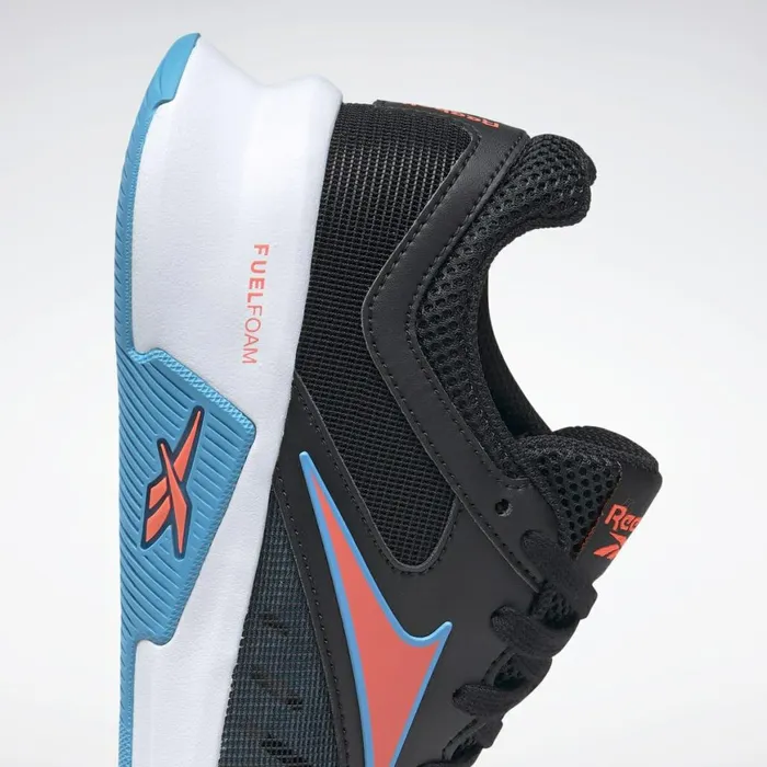 Training Shoes Womens Reebok Advanced Trainette Shoes Black Radiant Aqua Orange Flare