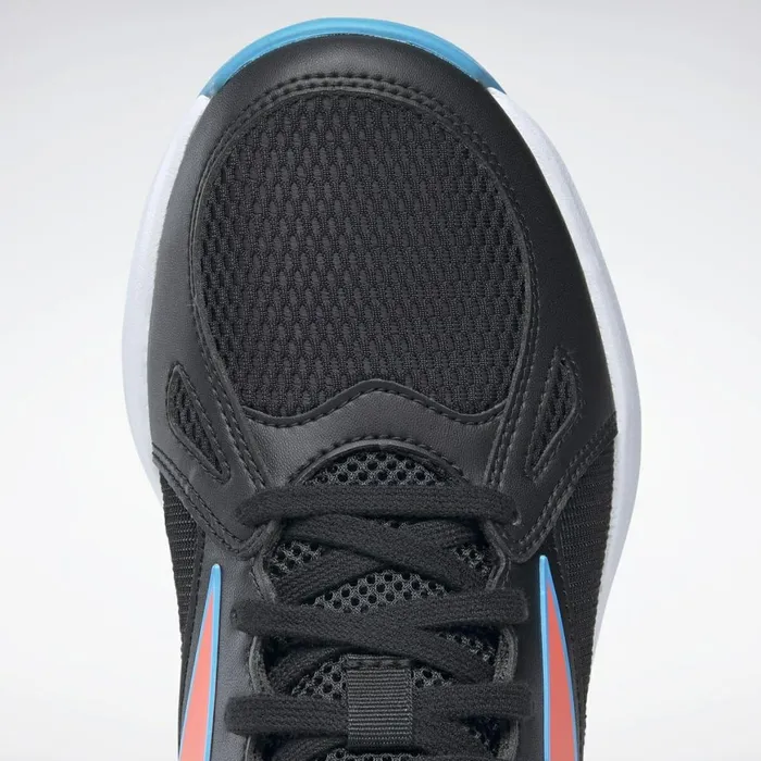 Training Shoes Womens Reebok Advanced Trainette Shoes Black Radiant Aqua Orange Flare