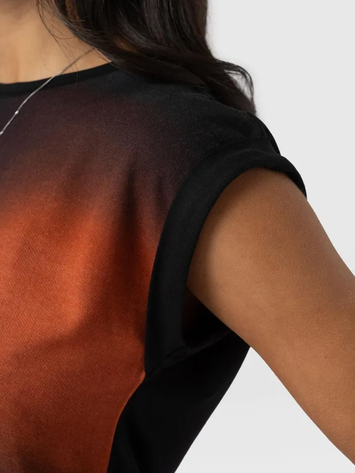 Turn Up Contrast Tee 8211 Orange Coral Orange Coral Women Saint And Sofia TShirts and Tanks