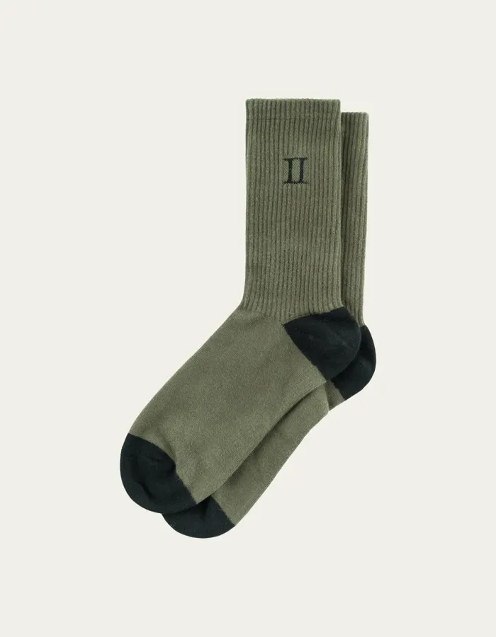 Underwear Men Les Deux William 2Pack Socks 8211 Olive NightBlack