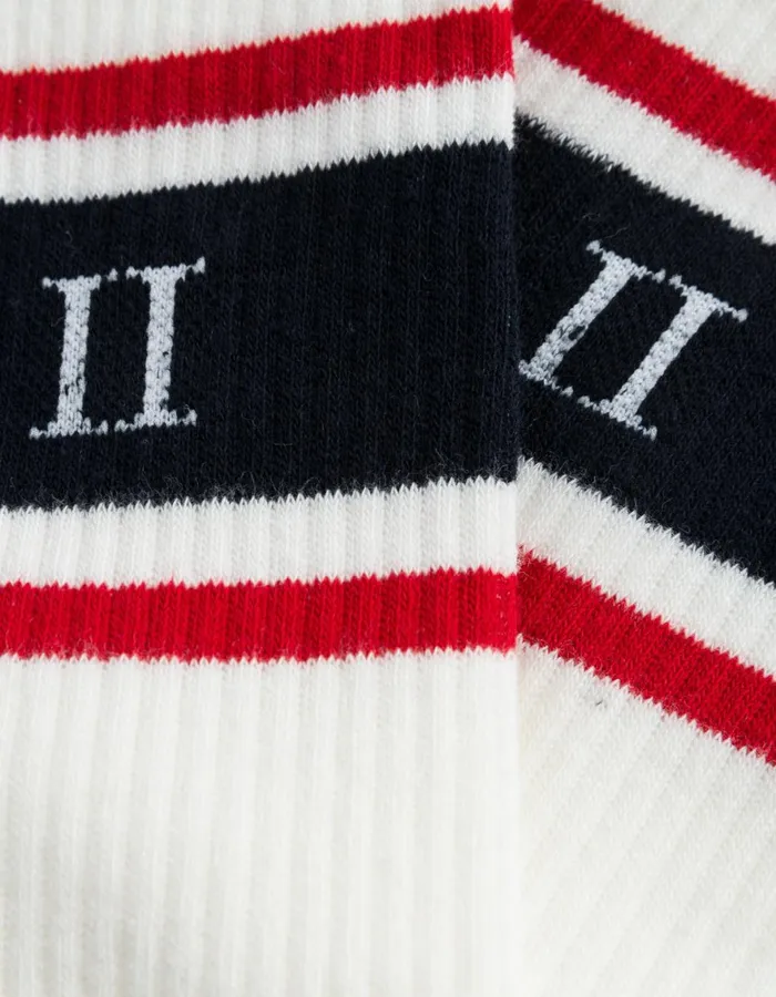Underwear Men Les Deux William Stripe 2Pack Socks 8211 Off WhiteNavy Red Underwear Men Les Deux William Stripe 2Pack Socks 8211 Off WhiteNavy Red