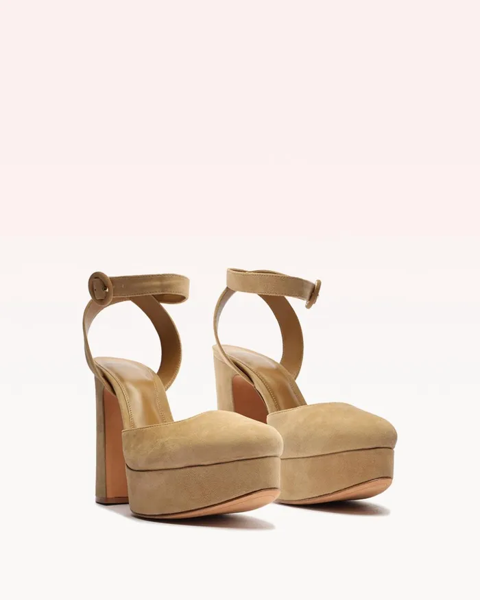 Vita Platform Suede Nut Nut Women Alexandre Birman Pumps