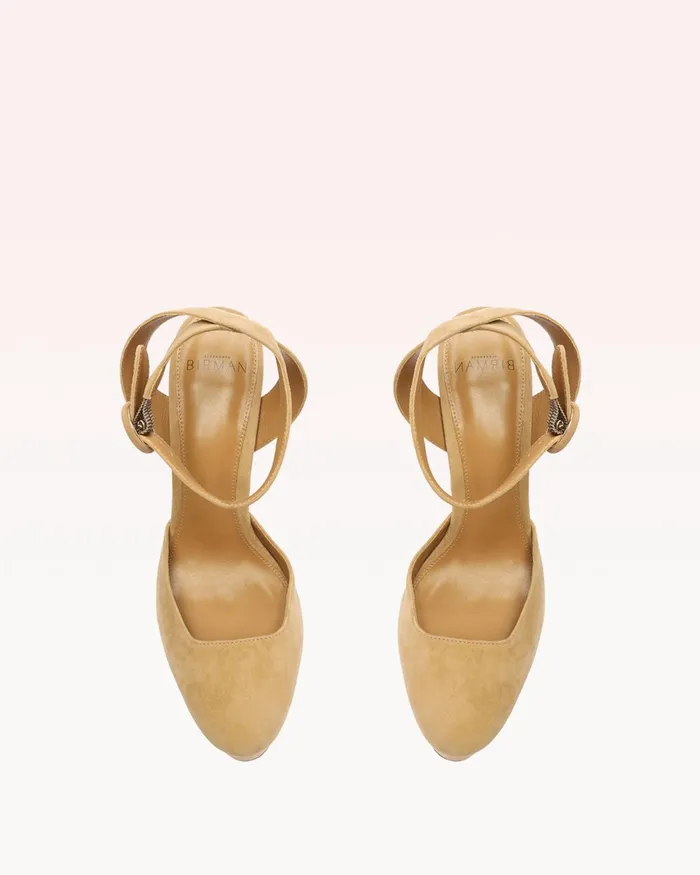 Vita Platform Suede Nut Nut Women Alexandre Birman Pumps