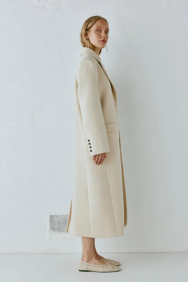 VRG GRL JacketsCoats Dua Trench Coat Cream 8211 Women VRG GRL JacketsCoats Dua Trench Coat Cream 8211 Women