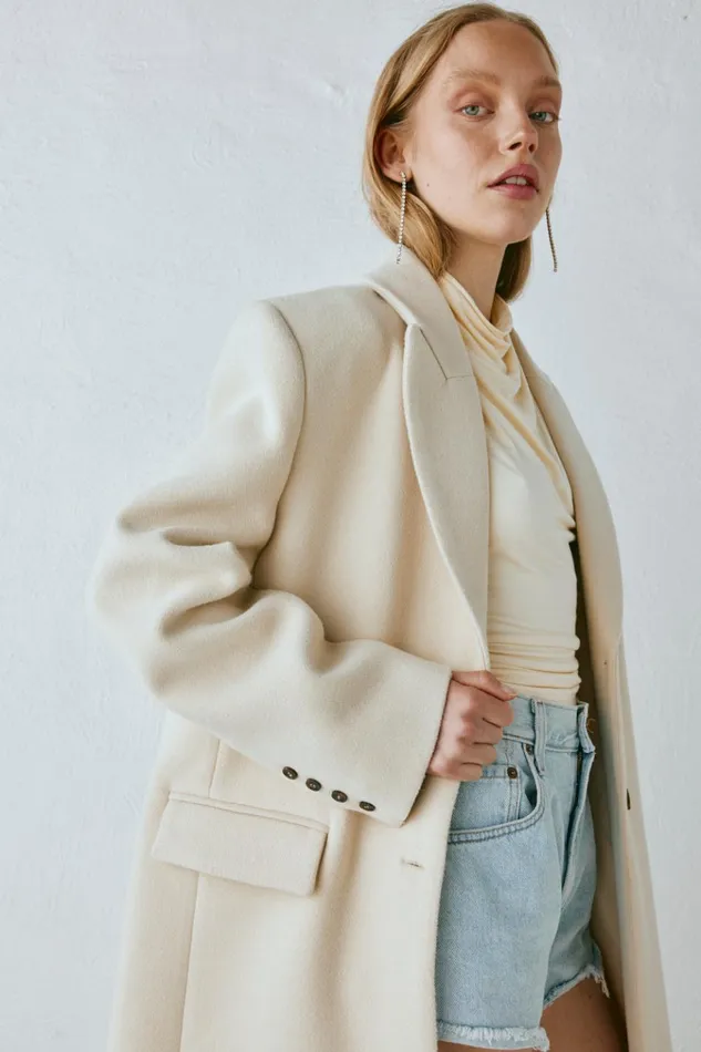 VRG GRL JacketsCoats Dua Trench Coat Cream 8211 Women VRG GRL JacketsCoats Dua Trench Coat Cream 8211 Women
