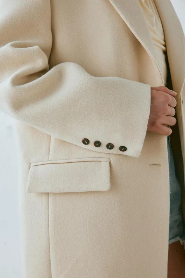 VRG GRL JacketsCoats Dua Trench Coat Cream 8211 Women VRG GRL JacketsCoats Dua Trench Coat Cream 8211 Women