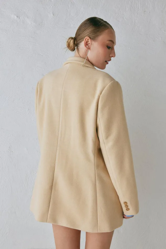VRG GRL JacketsCoats Nada Blazer Butter 8211 Women VRG GRL JacketsCoats Nada Blazer Butter 8211 Women