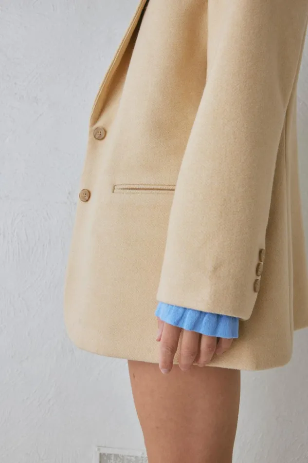 VRG GRL JacketsCoats Nada Blazer Butter 8211 Women VRG GRL JacketsCoats Nada Blazer Butter 8211 Women