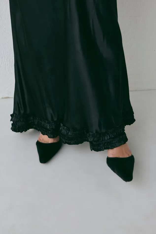 VRG GRL MidiMaxi Dresses Alber Satin Maxi Dress Black 8211 Women VRG GRL MidiMaxi Dresses Alber Satin Maxi Dress Black 8211 Women